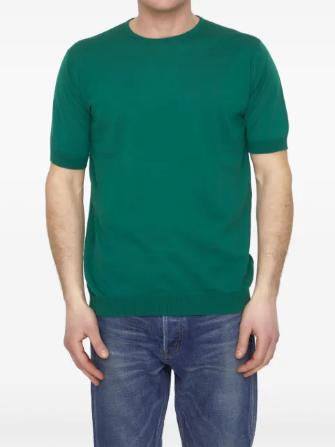 John Smedley short-sleeved cotton jumper