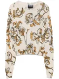 Versace Jeans Couture printed lurex sweater - Neutrals