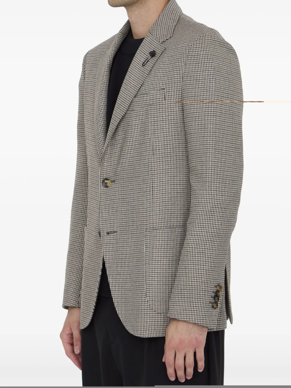 Lardini Blazer met pied-de-poule print Beige