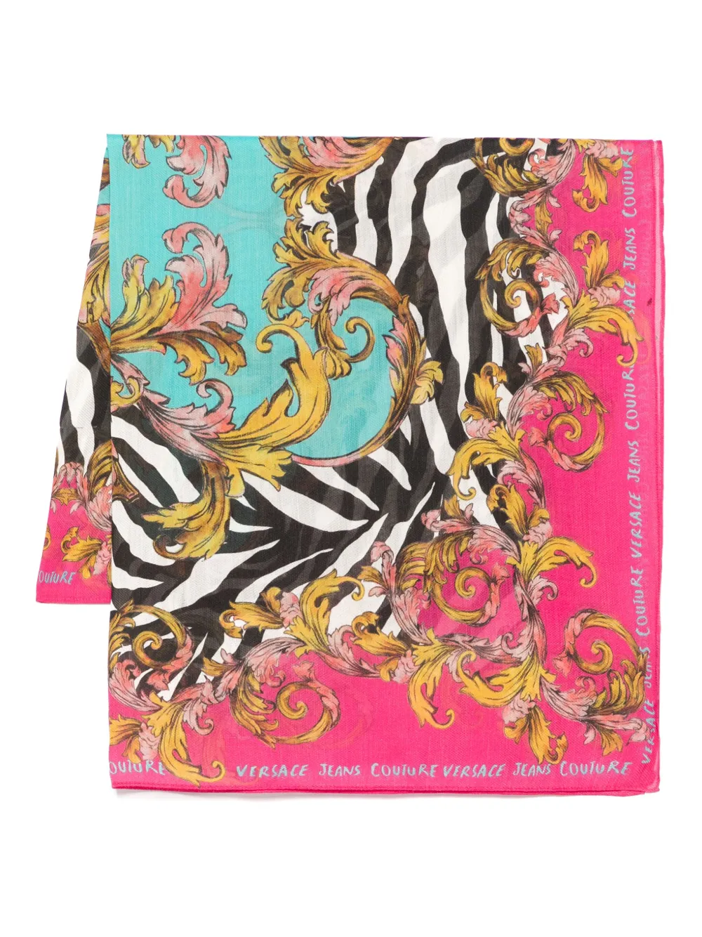 Versace Jeans Couture Animalier sjaal met Barocco-print Roze