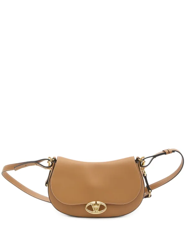 Valentino Garavani Small Ohval Shoulder Bag in Brown