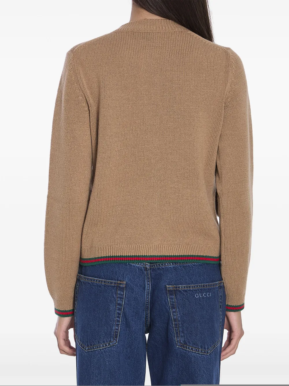 Gucci Vest met Web afwerking Beige