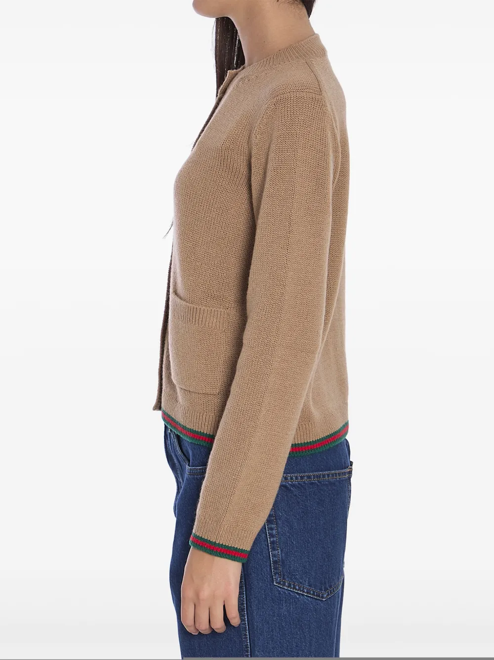 Gucci Vest met Web afwerking Beige