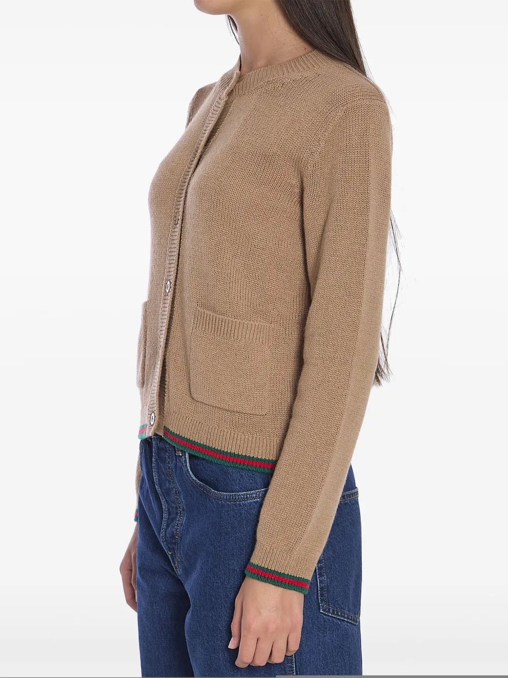 Gucci Vest met Web afwerking - Beige