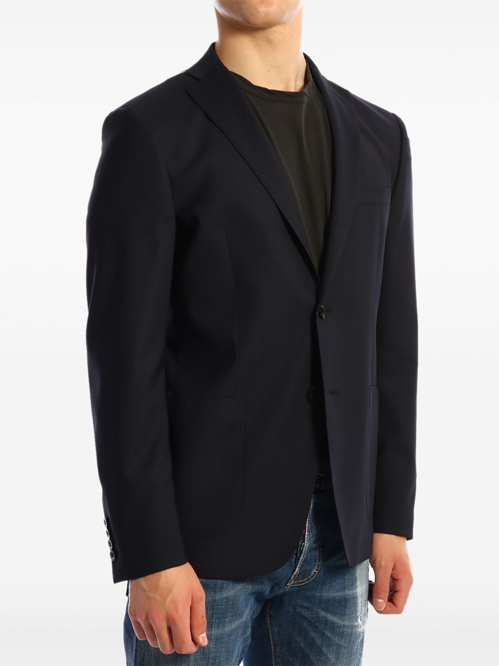 Tonello Blazer met enkele rij knopen - Blauw