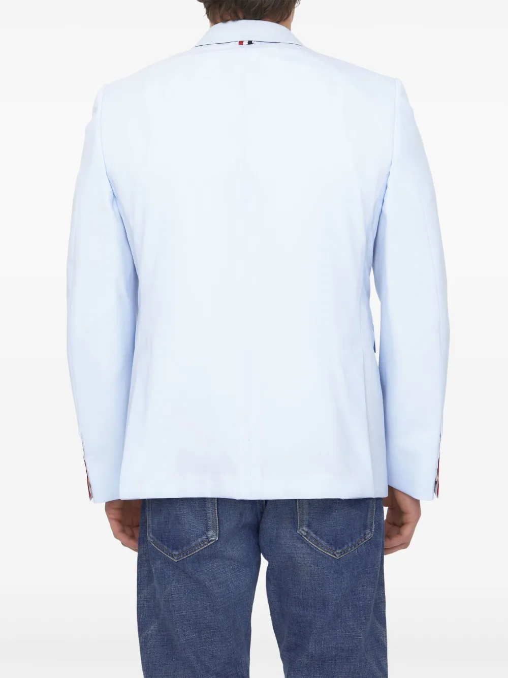 Thom Browne Wollen blazer met enkele rij knopen Blauw