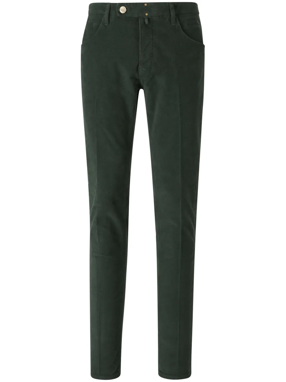 Incotex Ribfluwelen chino Groen