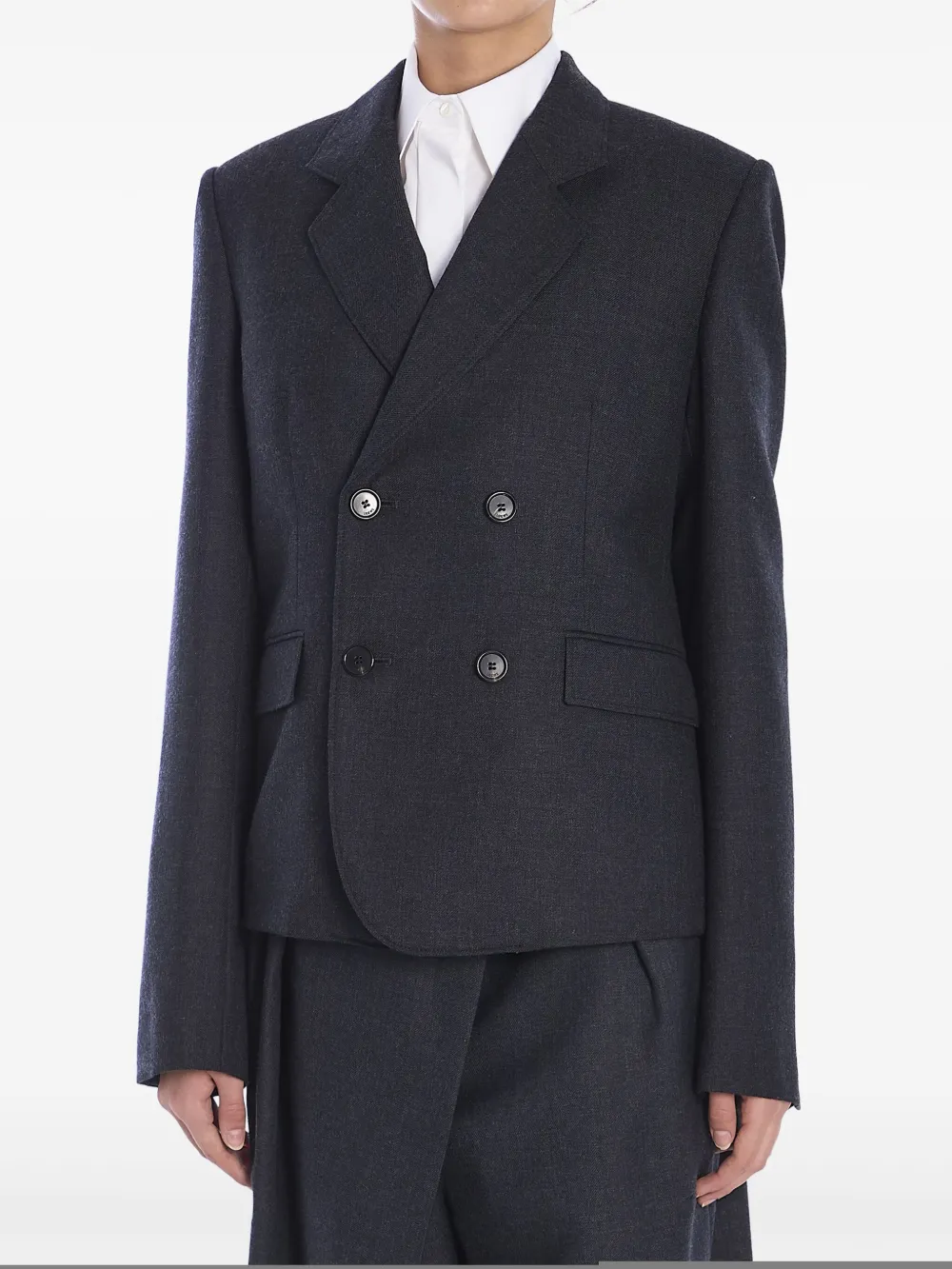 Loewe Short Jacket In Wool In Grey