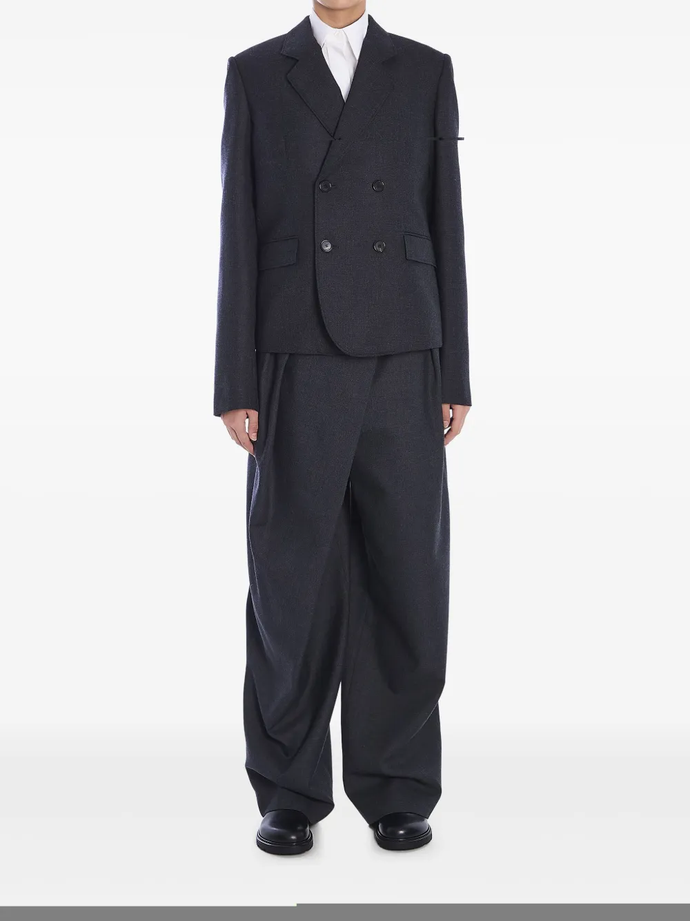 Loewe Short Jacket In Wool In Grey