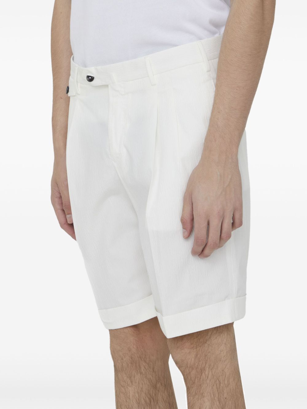 PT Torino Geplooide bermuda shorts - Wit