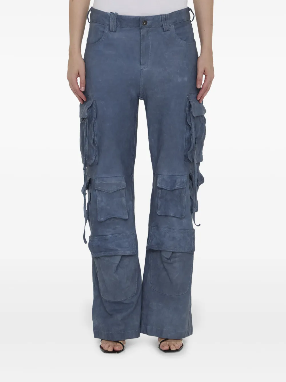 leather cargo trousers