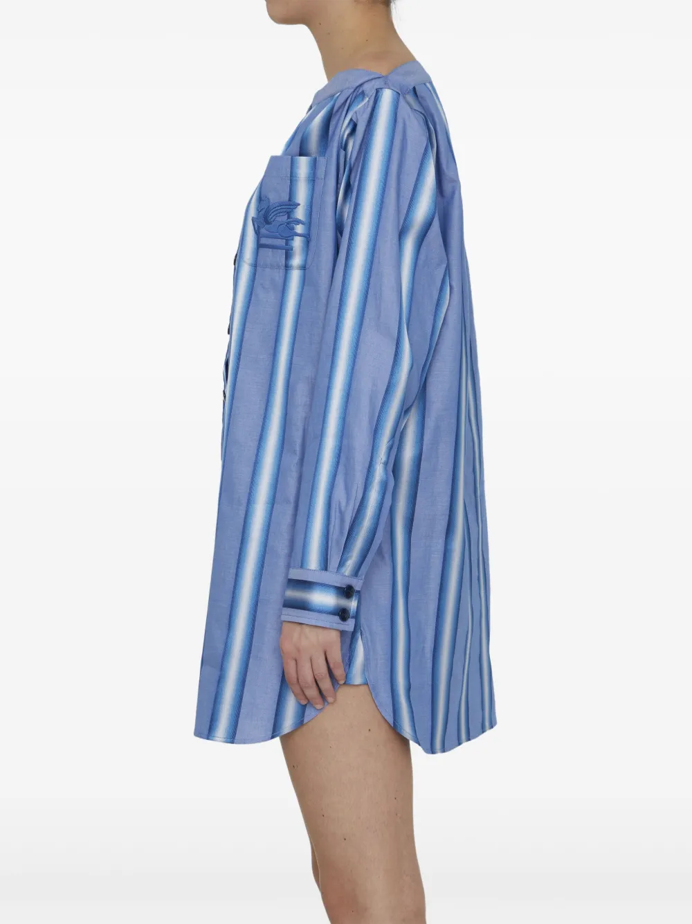 ETRO Gestreepte blousejurk Blauw
