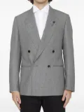 Lardini double-breasted wool jacket - Grey