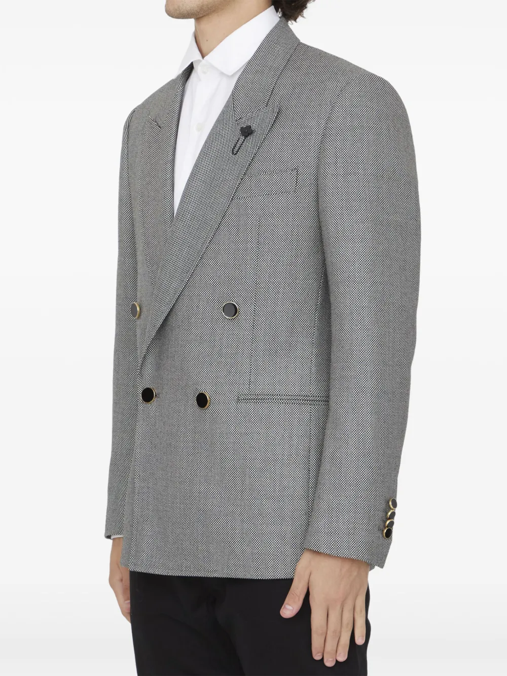 Lardini double-breasted wool jacket | Blazers | Image 2