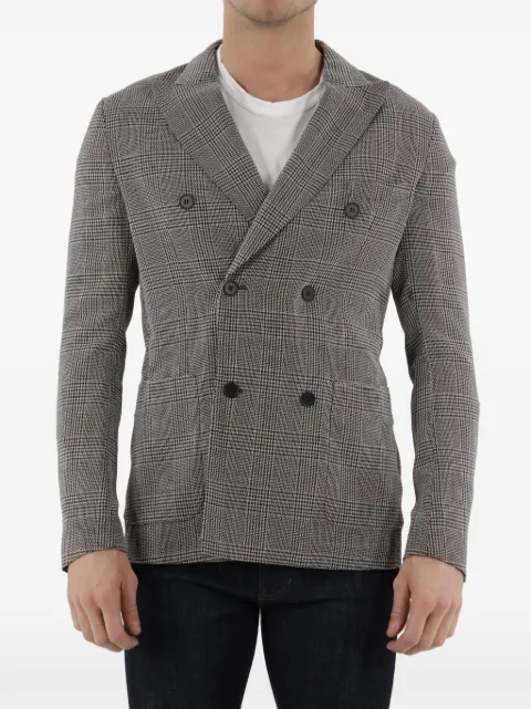 Tonello double-breasted Glen plaid jacket