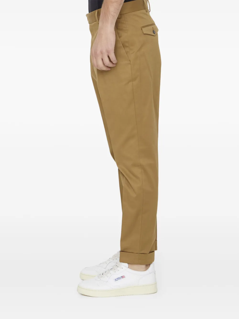 pttorino PT Torino Cropped broek met toelopende pijpen - Beige
