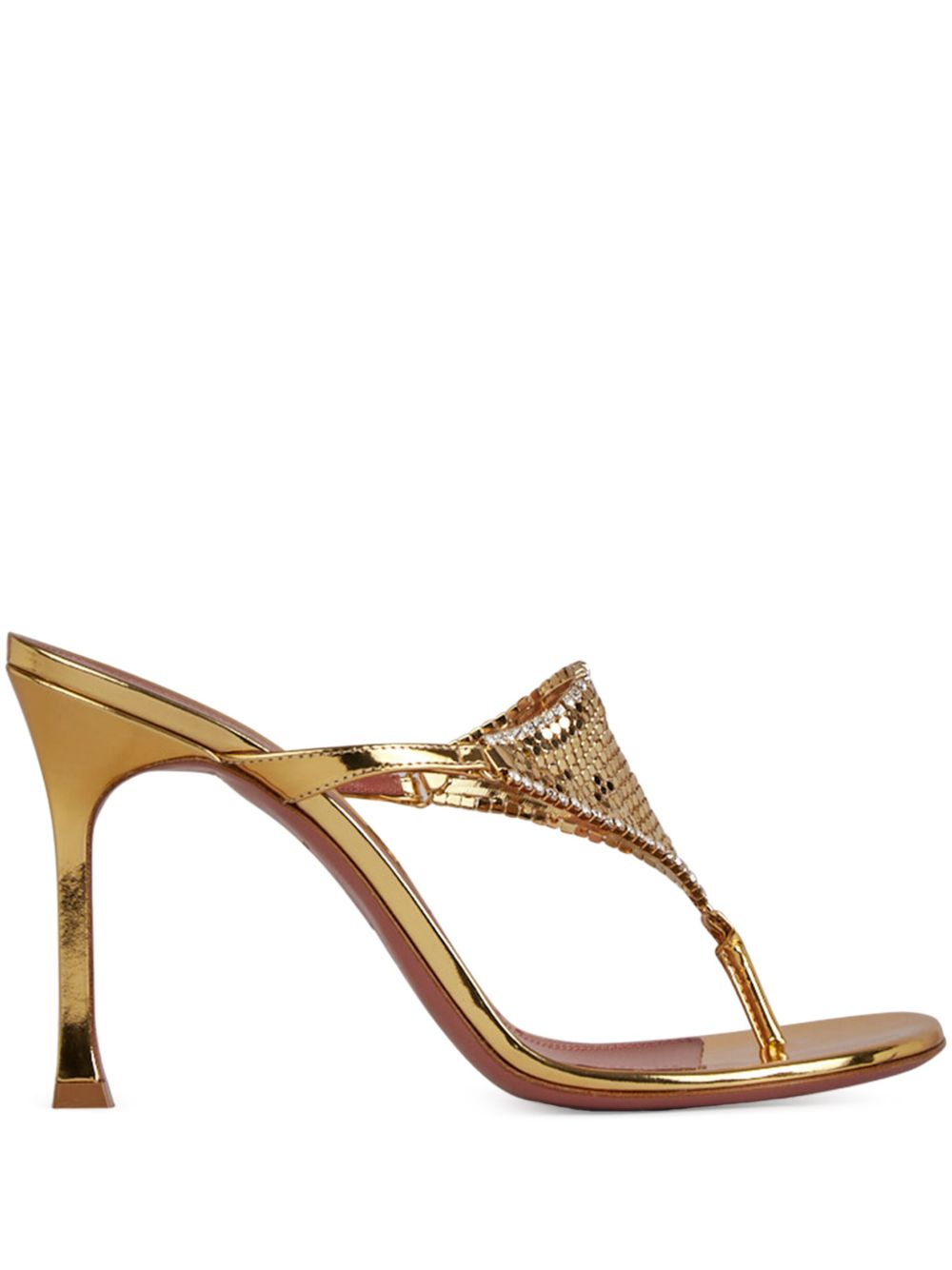 Amina Muaddi 95mm Cameron mules Goud