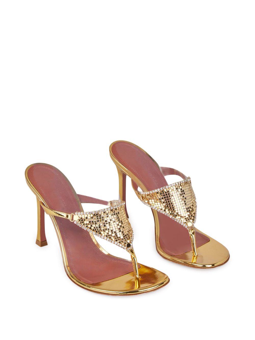 Amina Muaddi 95mm Cameron mules - Goud