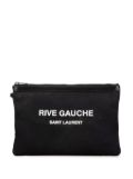 Saint Laurent Pre-Owned 2019 Canvas Rive Gauche clutch bag - Black