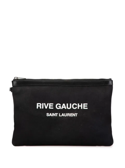 Saint Laurent Pre-Owned 2019 Canvas Rive Gauche clutch bag