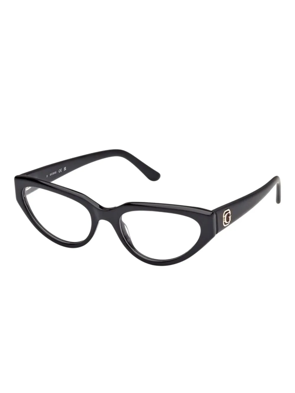 GUESS EYEWEAR Bril met cat-eye montuur en logo Zwart