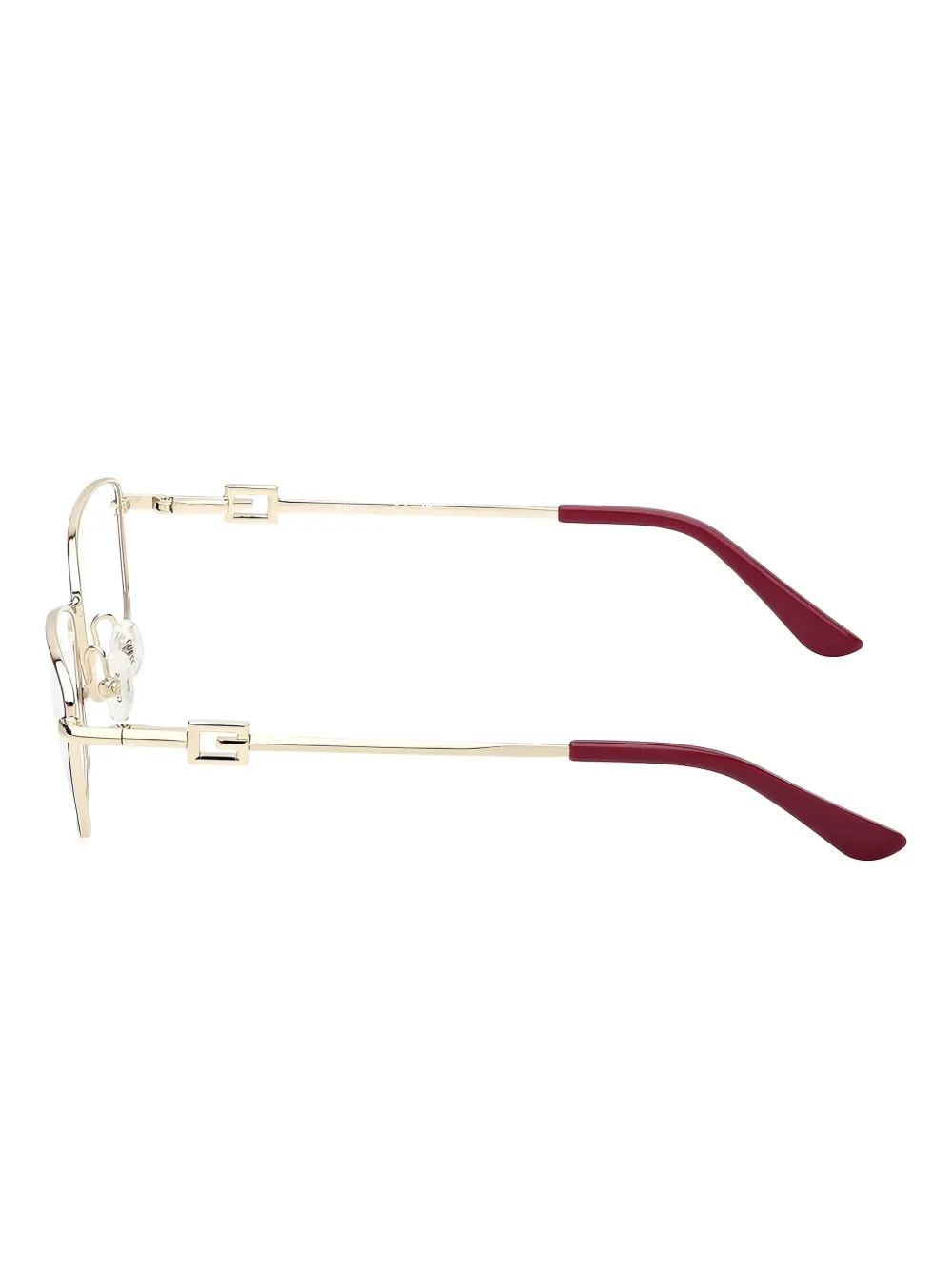 GUESS EYEWEAR Bril met rechthoekig montuur Rood