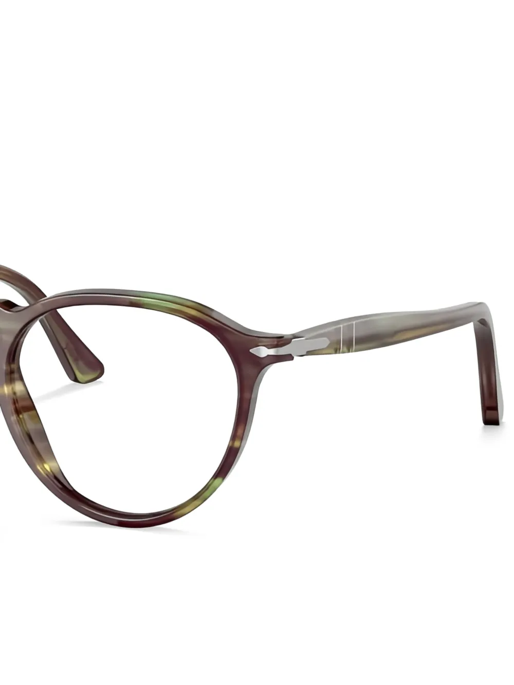 Persol Bril met rond montuur - Bruin