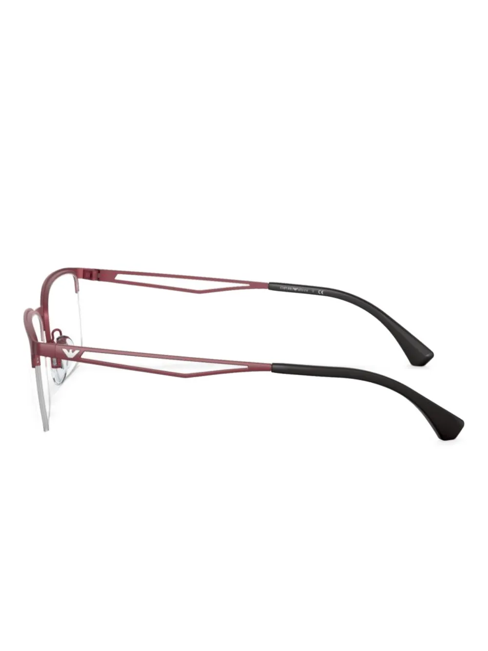 Emporio Armani rectangle-frame glasses - Rood