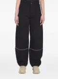 Moncler cotton baggy pants - Black