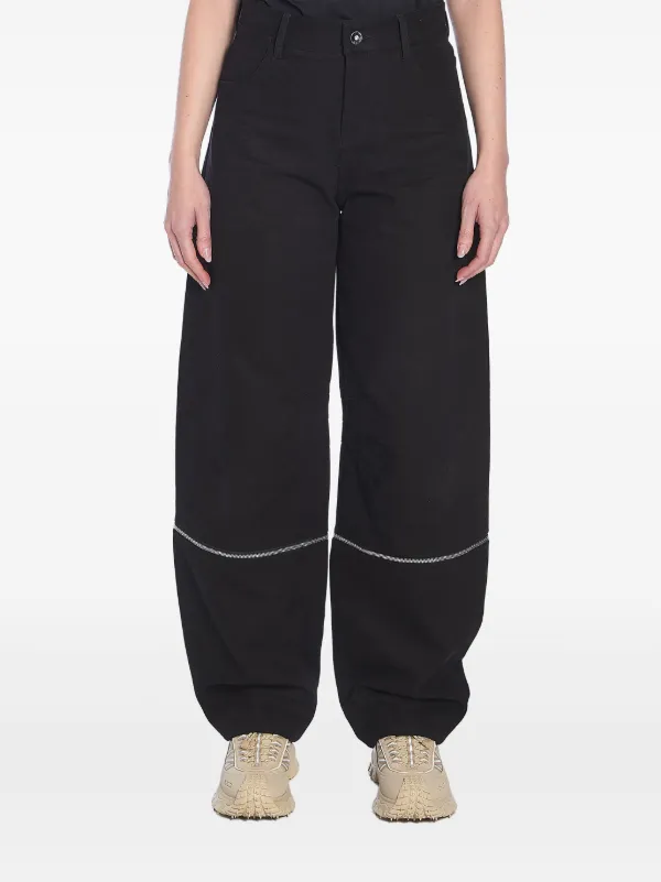 Moncler Cotton Baggy Pants in Black