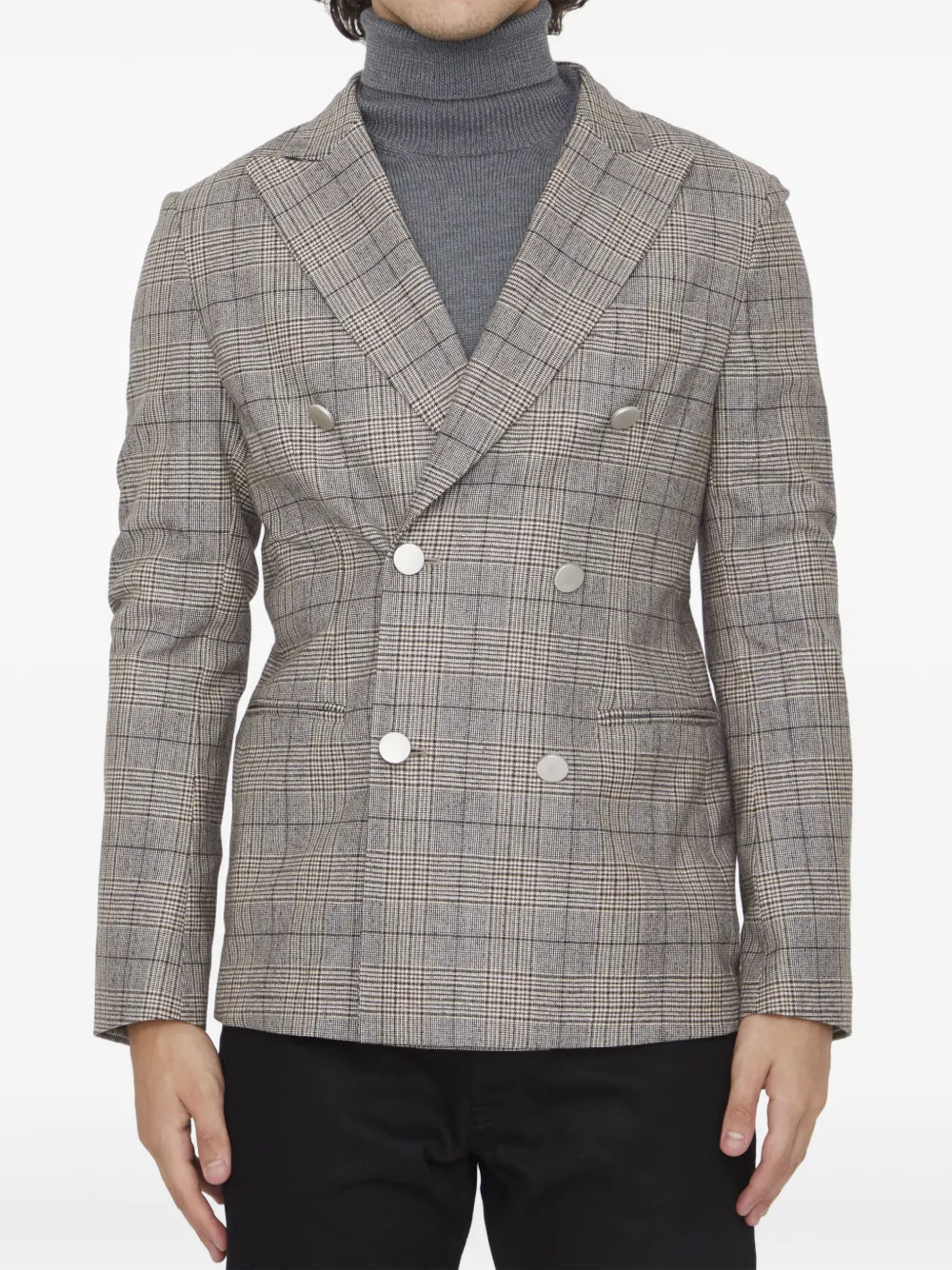 checked blazer