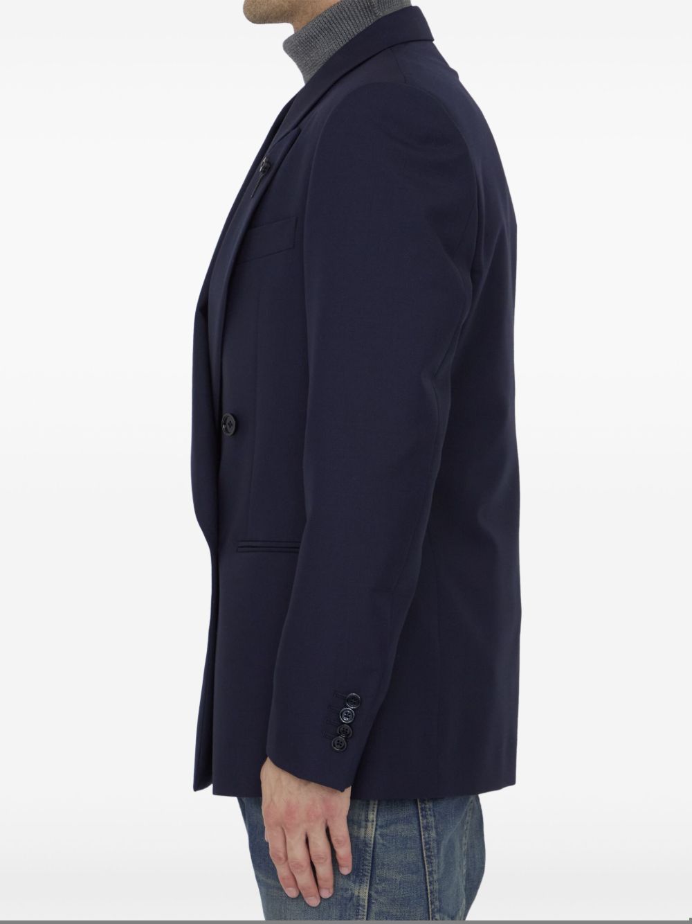 Lardini brooch-detail blazer - Blauw