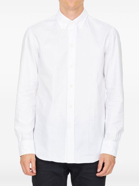 Salvatore Piccolo curved-hem cotton shirt