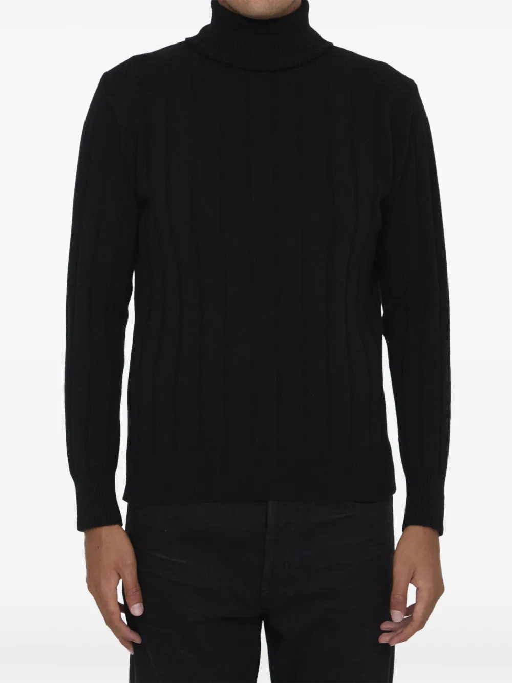 ribbed-knit turtleneck sweater