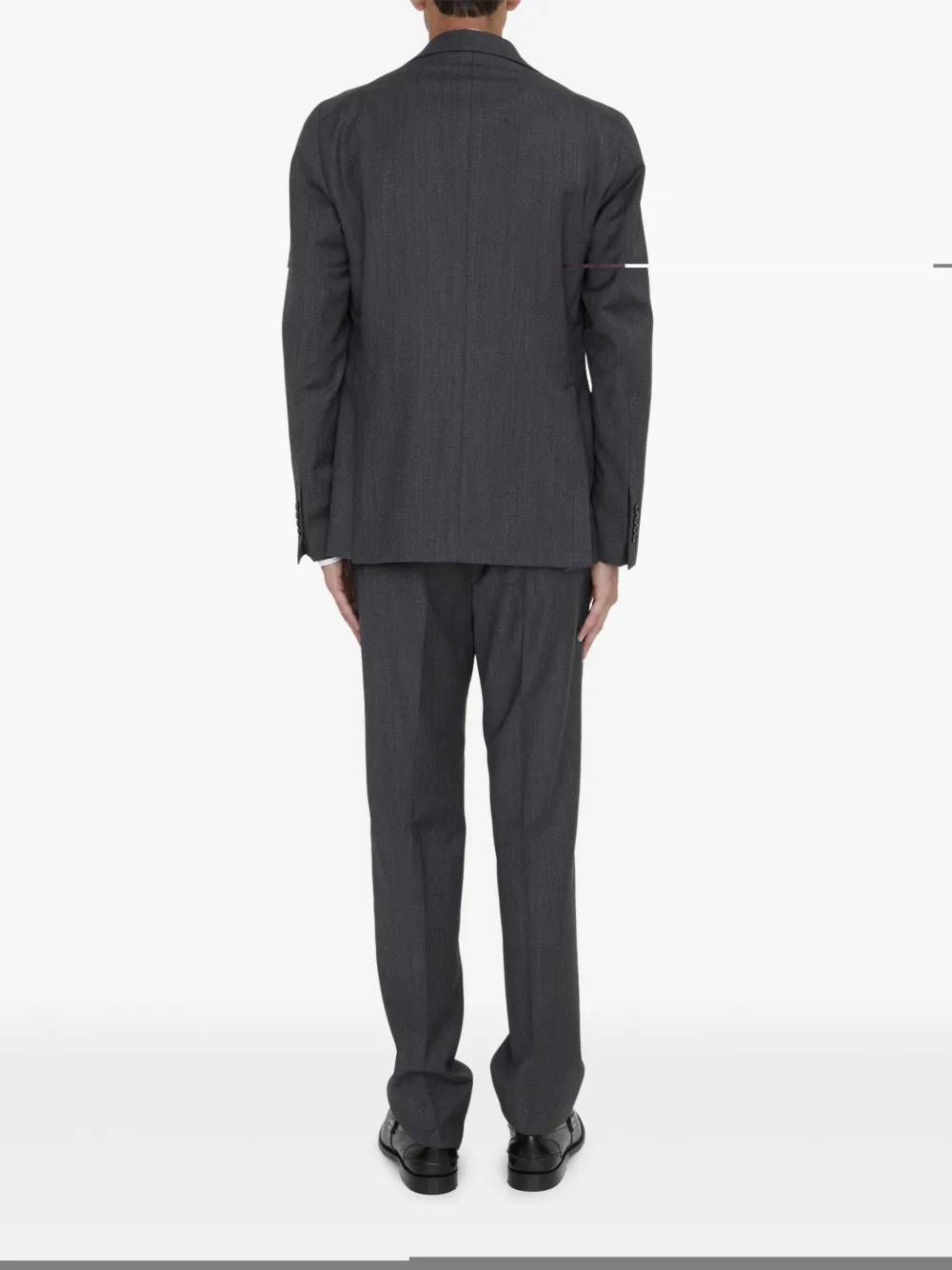 Shop Tagliatore Virgin Wool Suit In 灰色