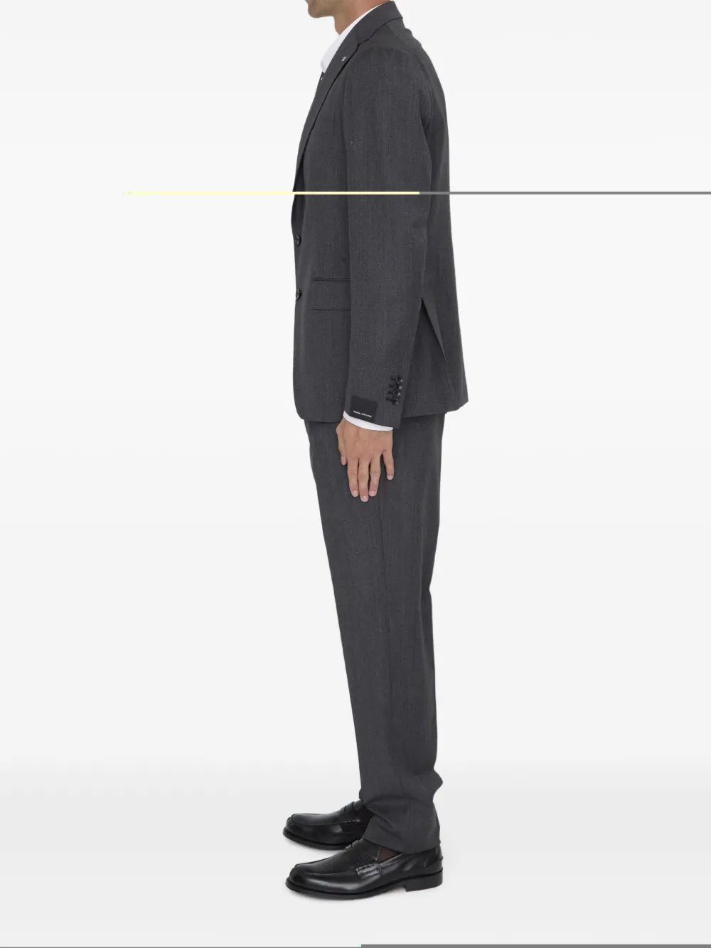 Shop Tagliatore Virgin Wool Suit In 灰色