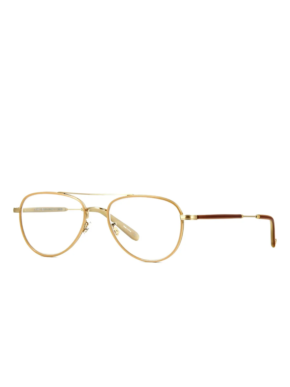 Garrett Leight pilot-frame glasses Beige