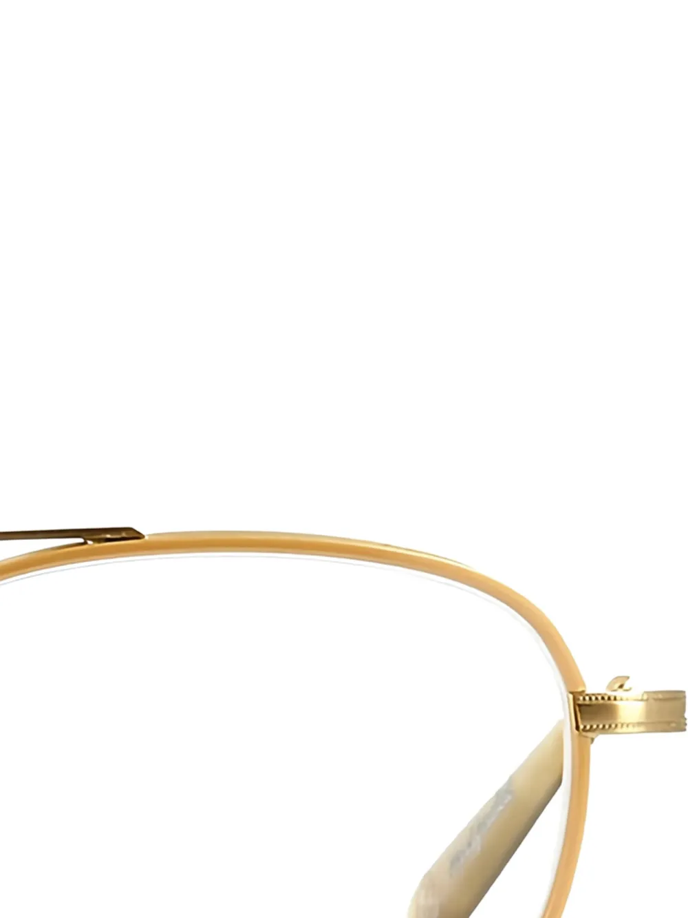 Garrett Leight pilot-frame glasses Beige