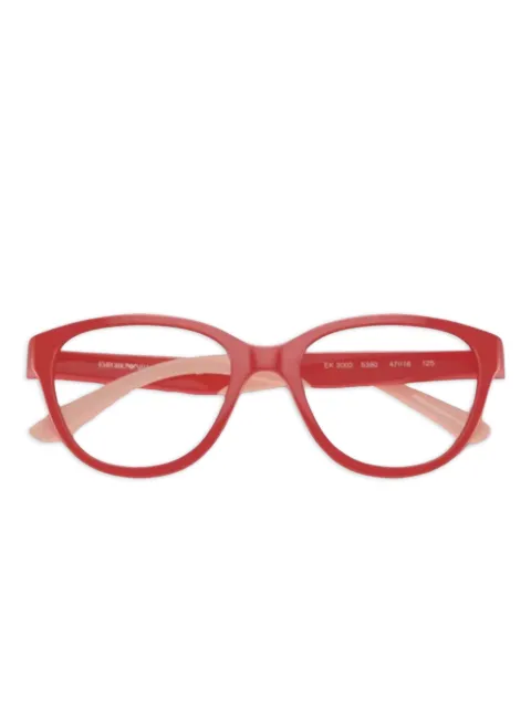 Emporio Armani lentes de sol con logo y armazón ovalada