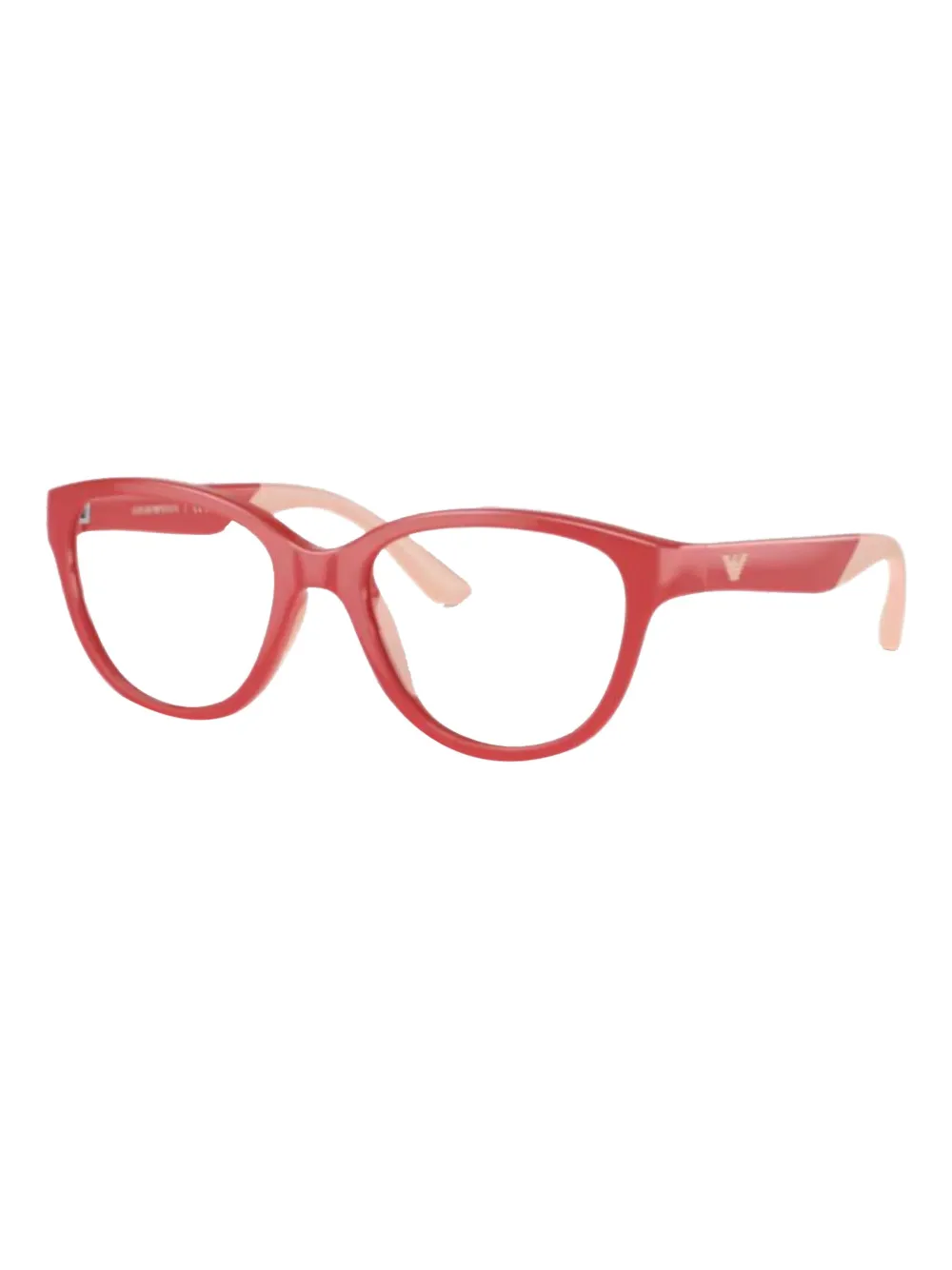 Emporio Armani Bril met ovalen montuur en logo Rood