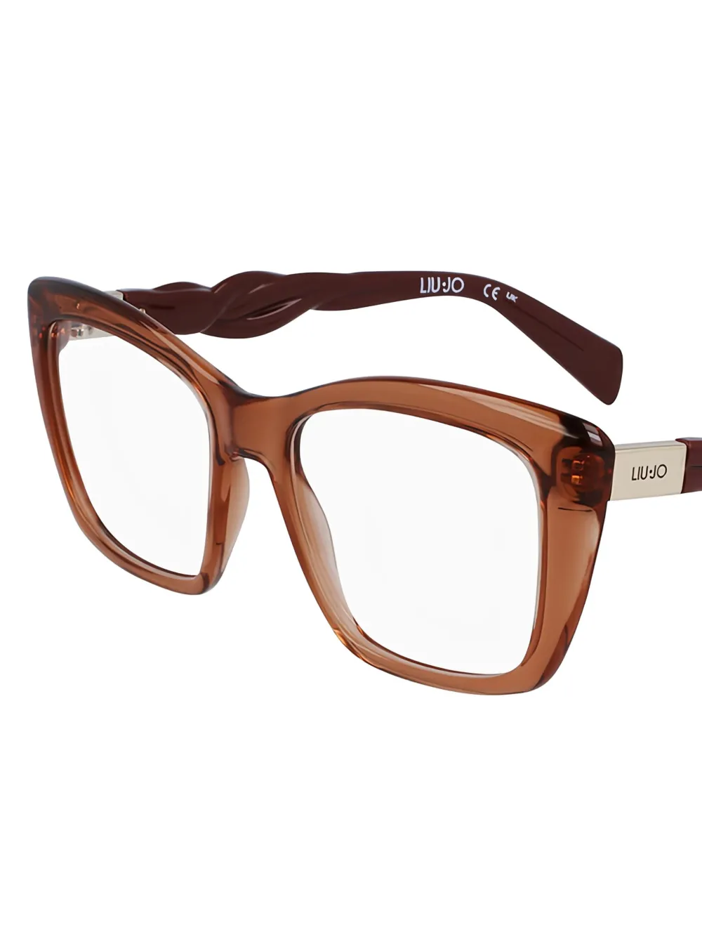 LIU JO Bril met gegraveerd logo Bruin