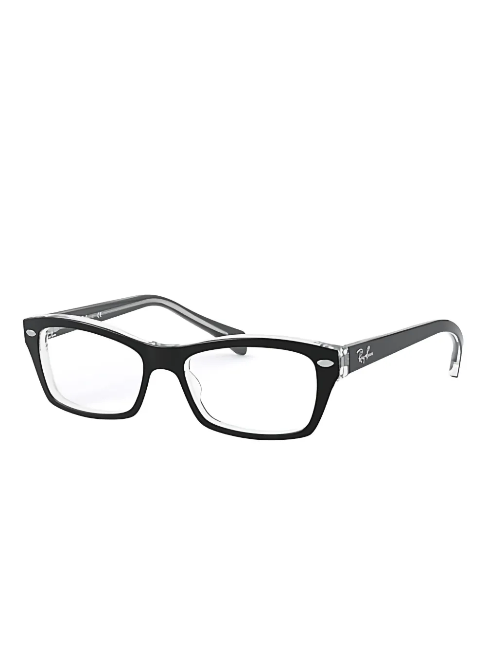 Ray-Ban rectangle-frame glasses - Zwart