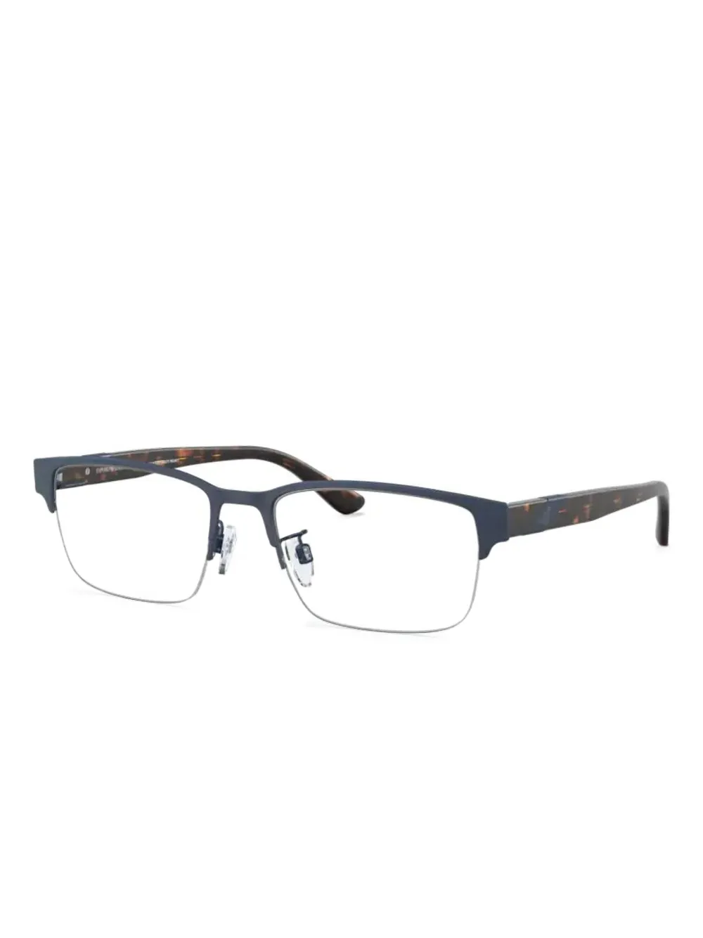 Emporio Armani lunettes de vue à monture rectangulaire | bleu | Image 1