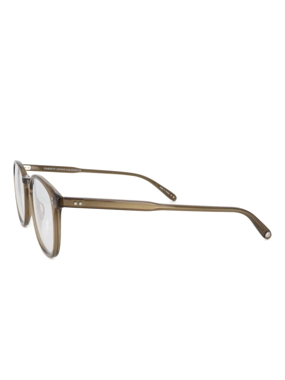 Garrett Leight Alice bril met rond montuur Bruin