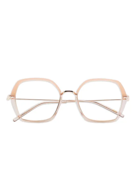 Kaleos Shetty square-frame clear-lens glasses
