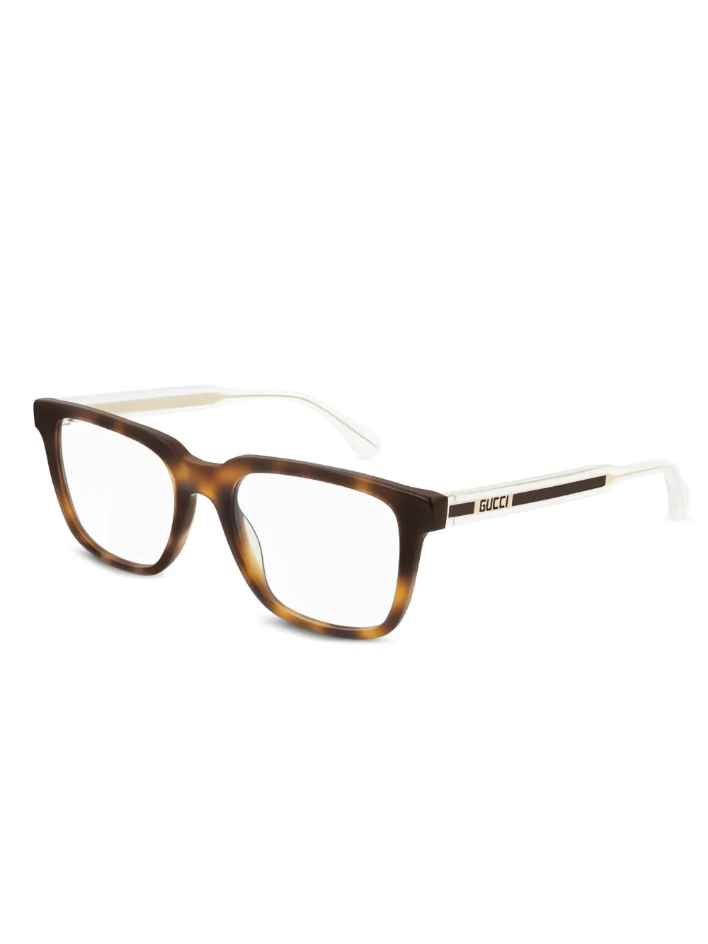 Gucci Eyewear Zonnebril met oversized vierkant montuur Bruin