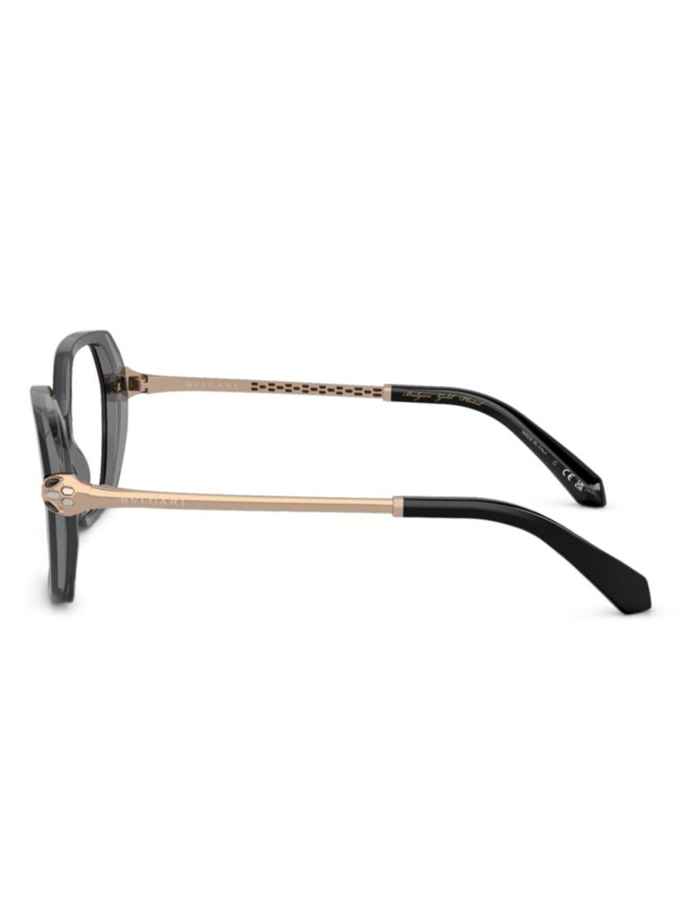 Bvlgari hexagon-frame glasses - Zwart