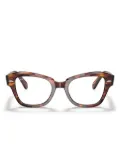 Ray-Ban geometric-frame glasses - Brown