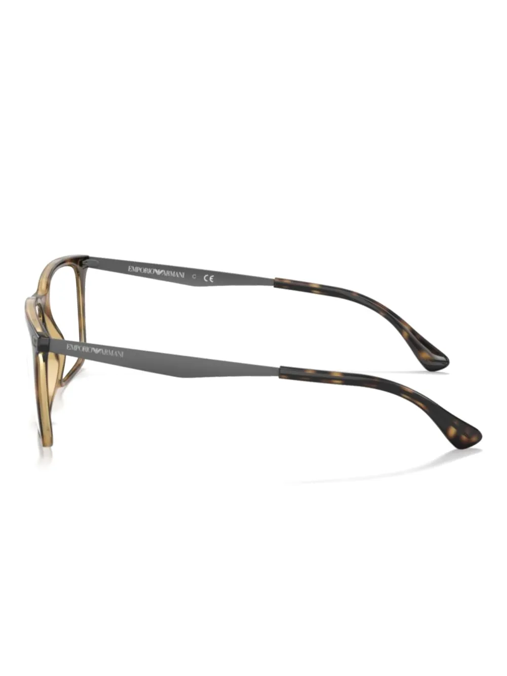 Emporio Armani rectangle-frame glasses - Bruin