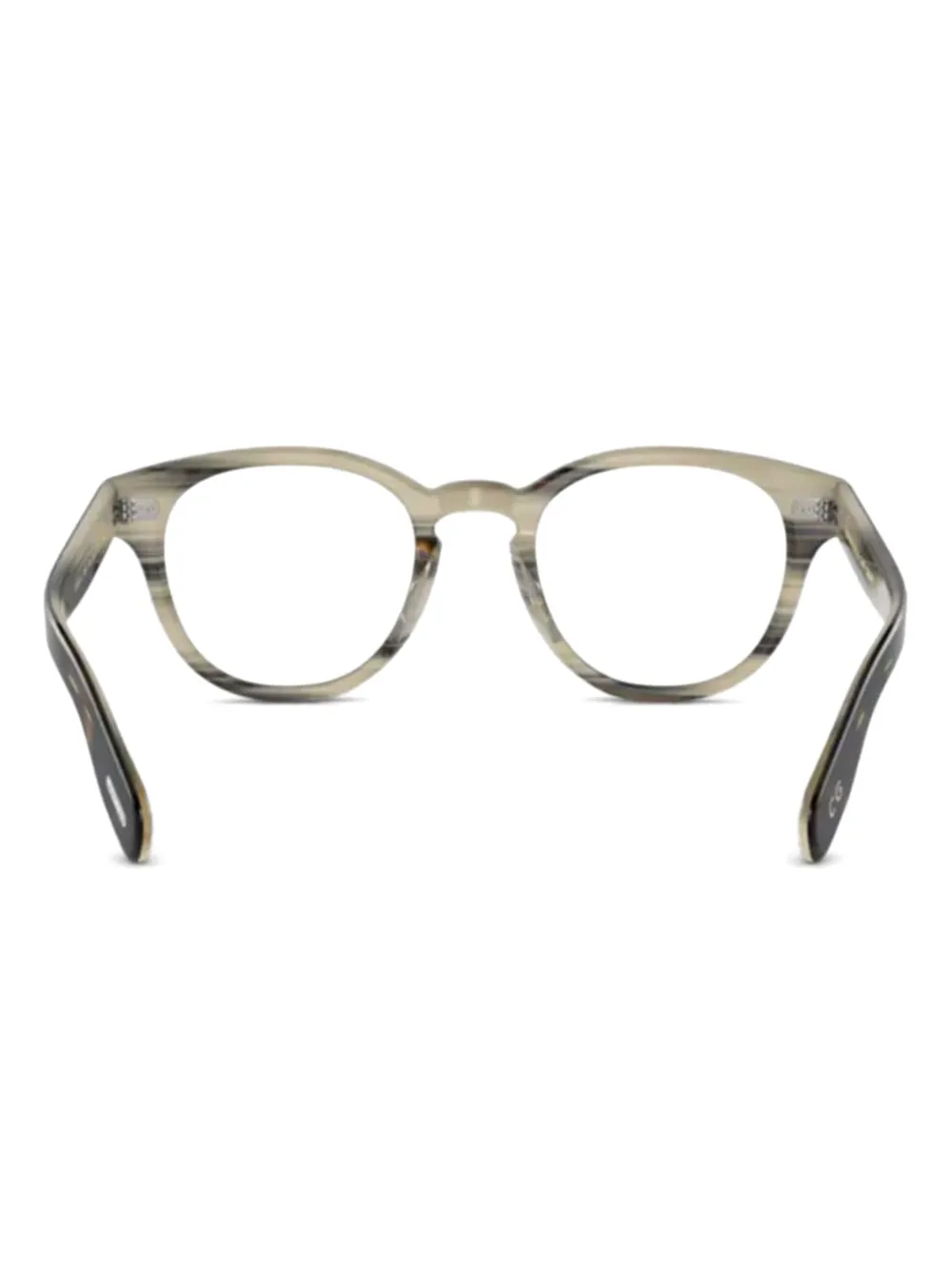 Oliver Peoples Bril met rond montuur Bruin